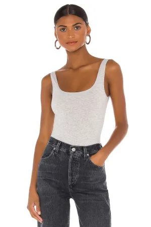 Ruby Shaping Thong Bodysuit - Cotton Seamless - Heather Grey