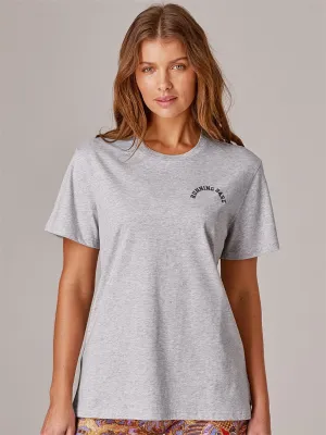 RUNNING BARE TOTEM 4.0 BOYFRIEND TEE SILVER MARLE