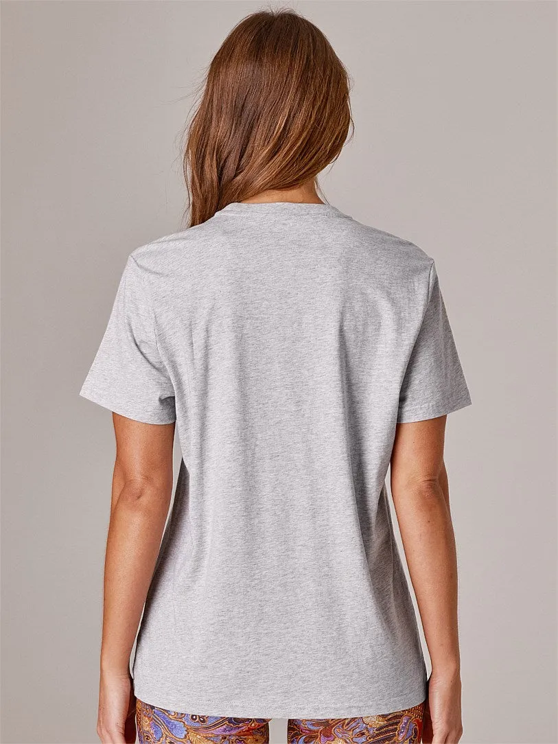 RUNNING BARE TOTEM 4.0 BOYFRIEND TEE SILVER MARLE