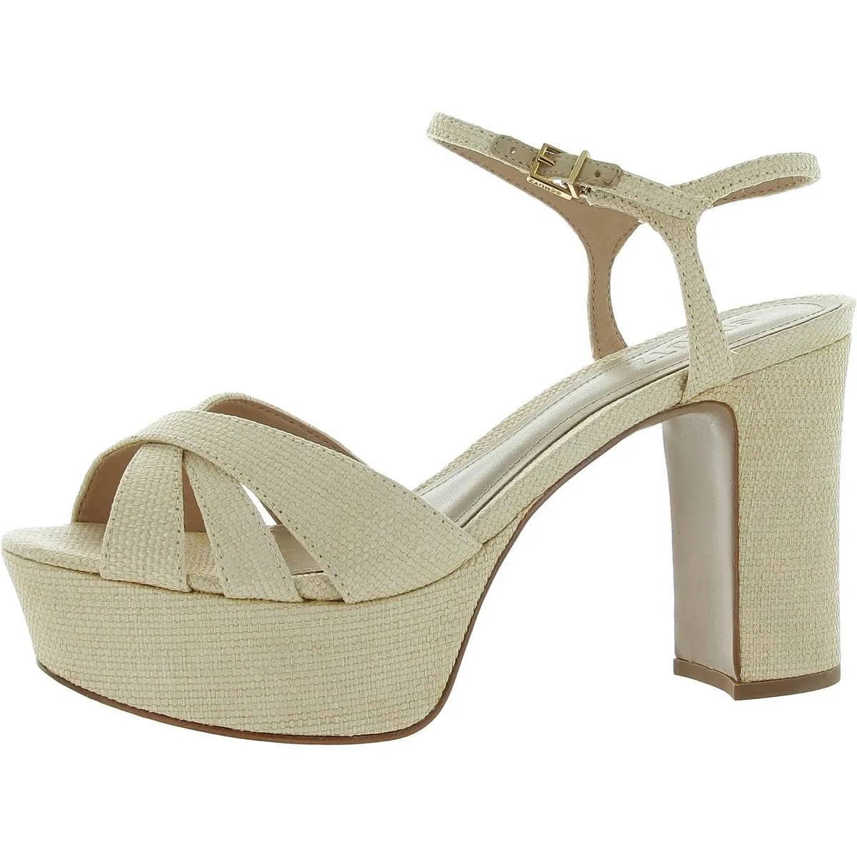 Schutz Women's Keefa Sandal, Natural/Light Wood, 9.5