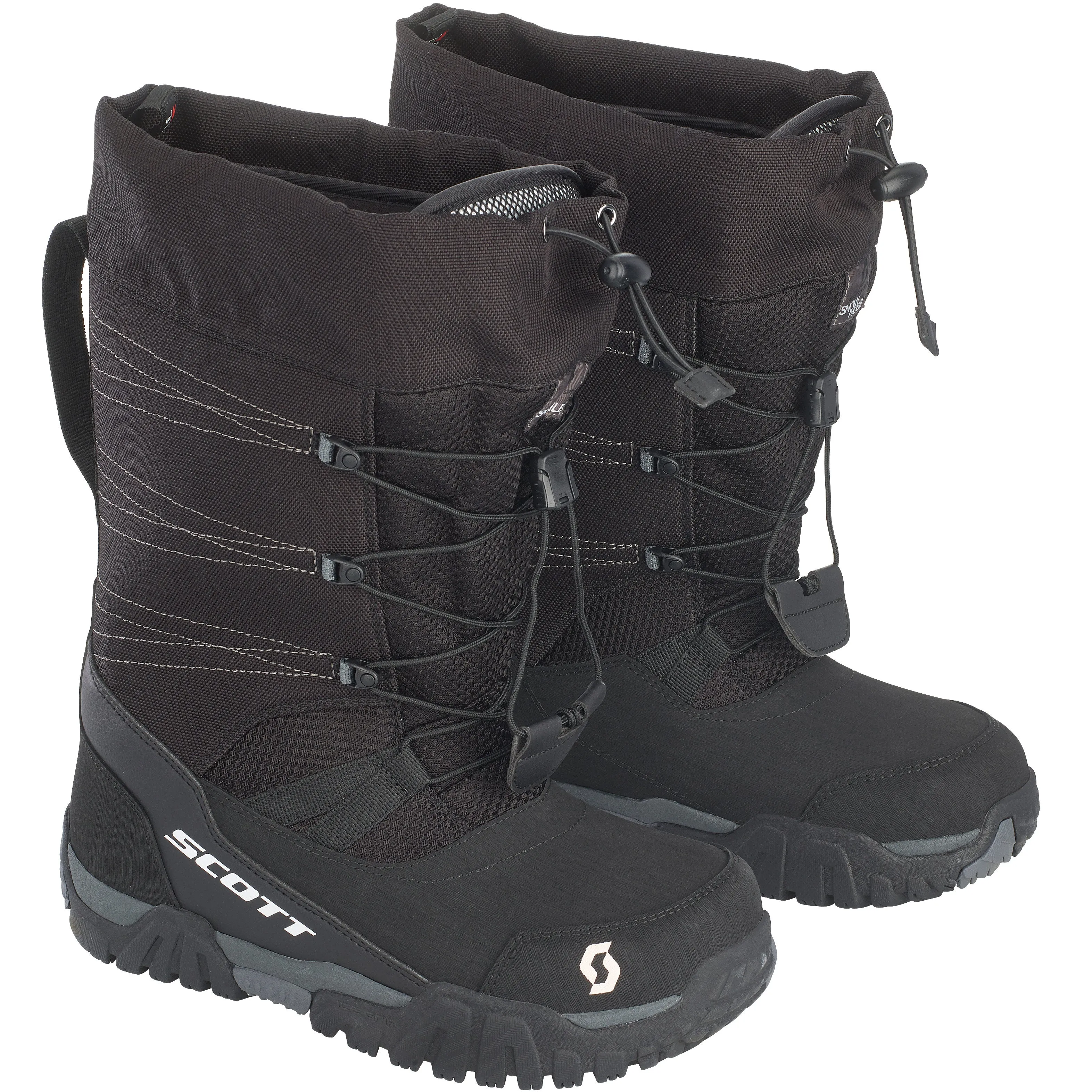 SCOTT R/T WINTER SNOWMOBILE BOOTS BLACK/GREY