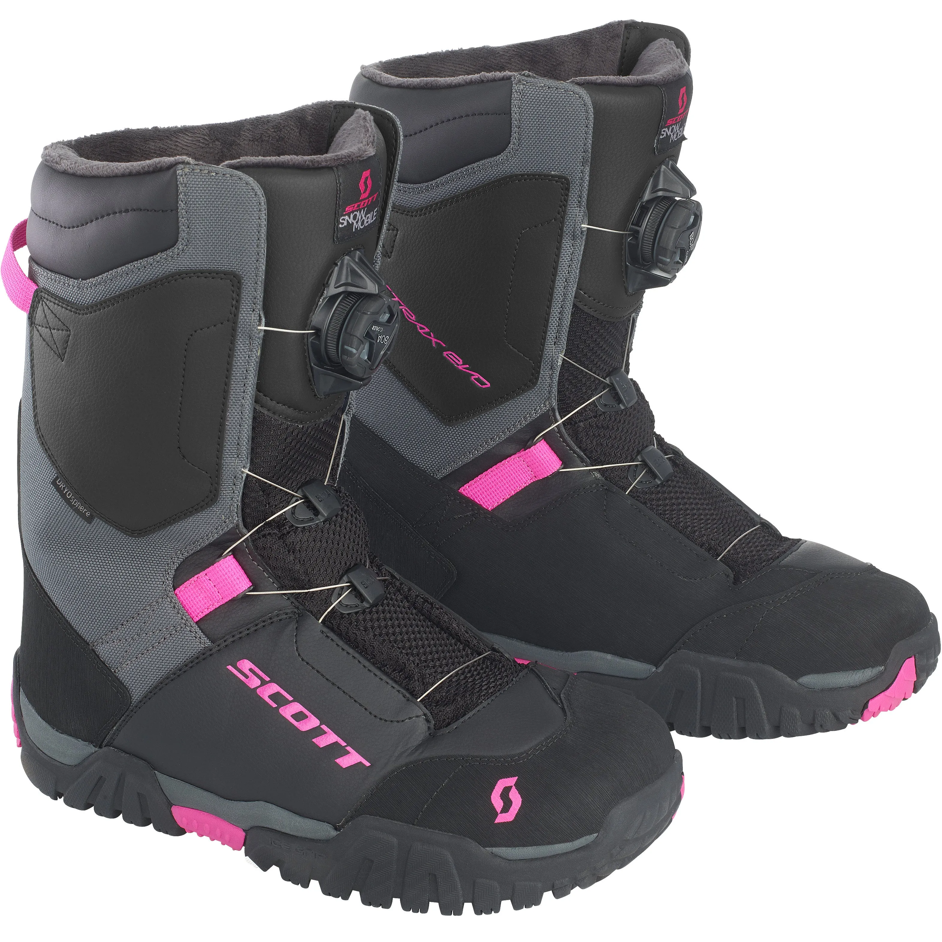 SCOTT X-TRAX EVO WOMENS WINTER BOOTS BLACK/PINK (RHODAMINE RED)