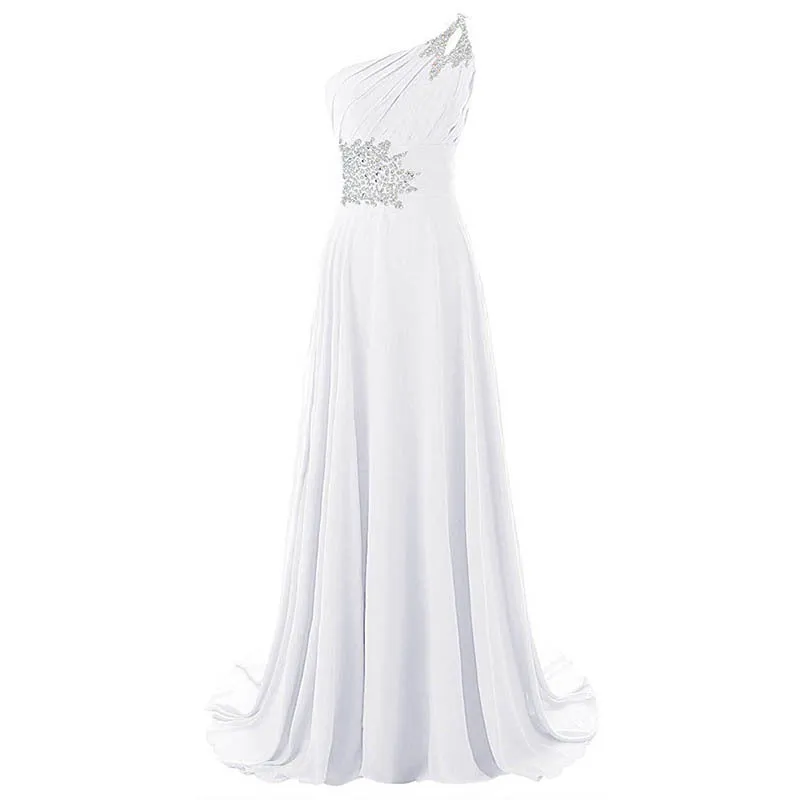 sd-hk Women One-Shoulder Ombre Prom Wedding Gowns Bridemaid dress