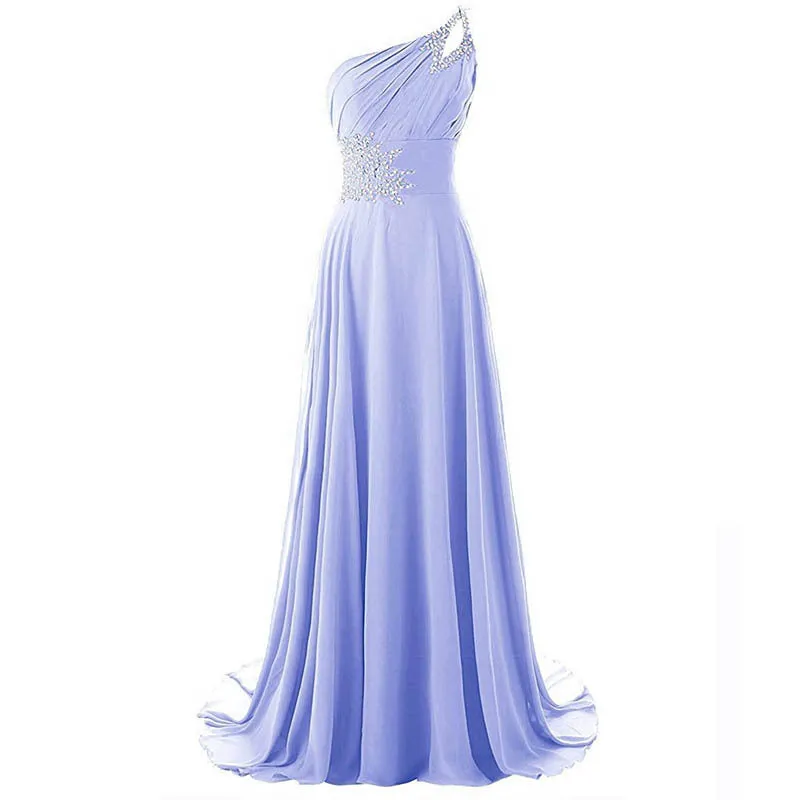 sd-hk Women One-Shoulder Ombre Prom Wedding Gowns Bridemaid dress