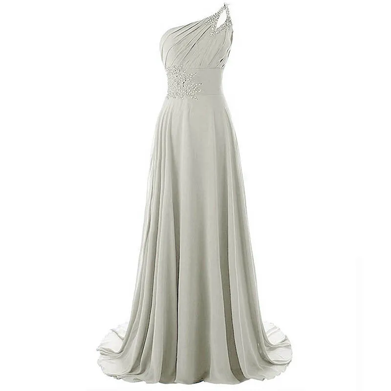 sd-hk Women One-Shoulder Ombre Prom Wedding Gowns Bridemaid dress