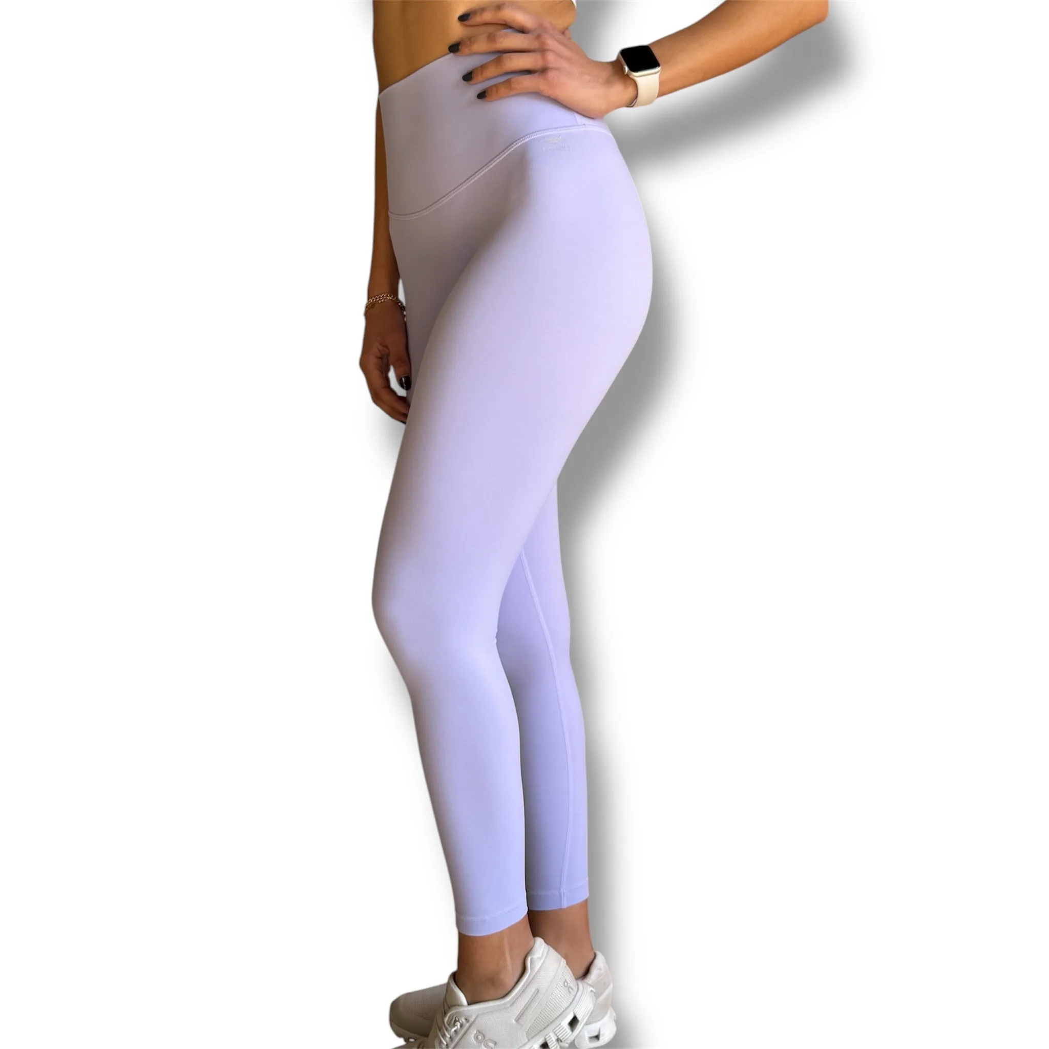 Seamless Front Basic Leggings - Lavender