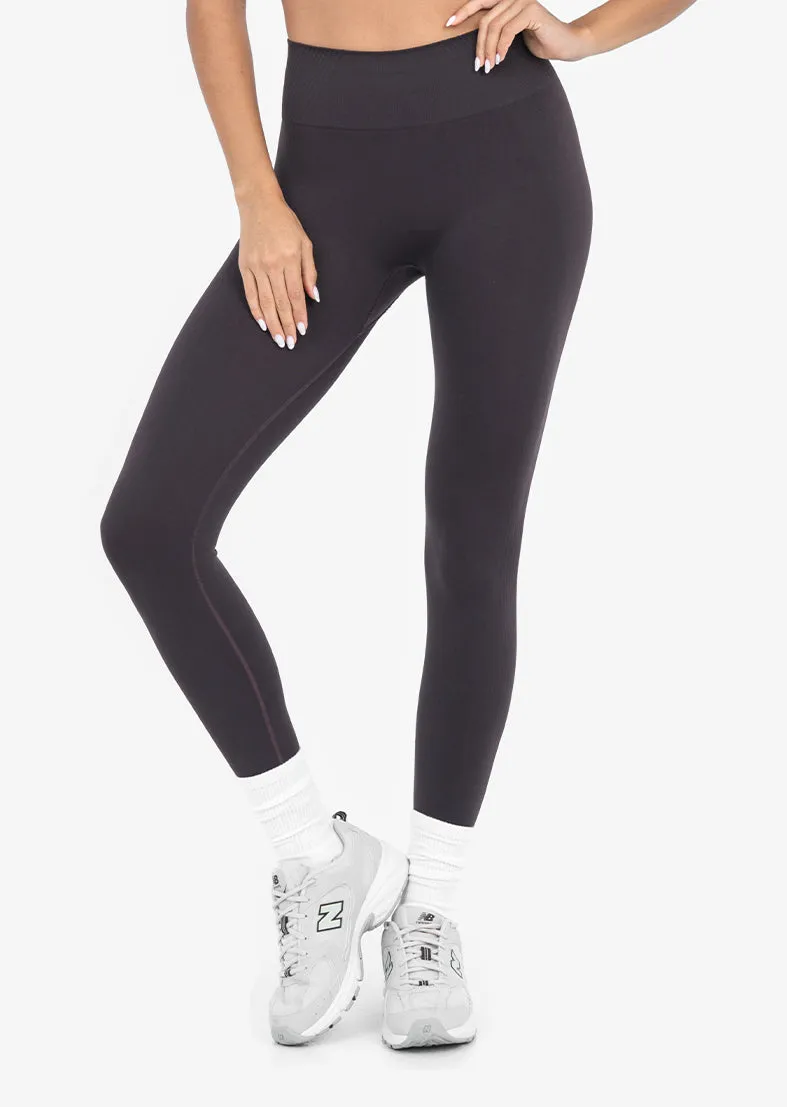 Seamless Rib Leggings Dark Cocoa