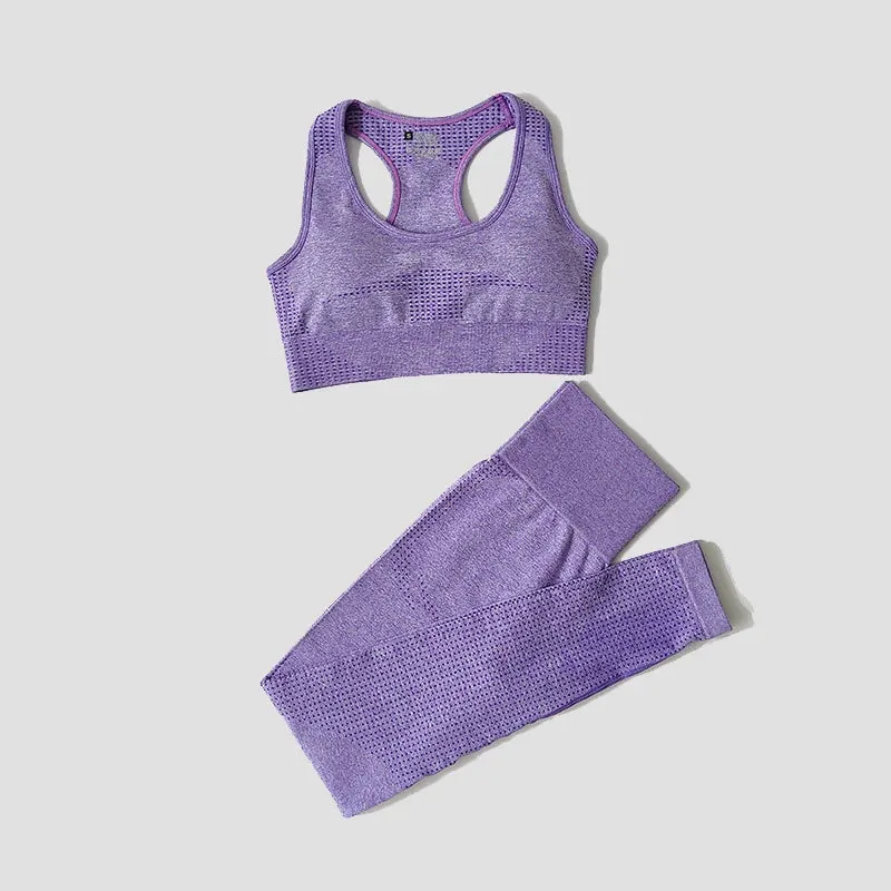 Seamless Women Yoga Set Workout Sportswear Gym Clothing Fitness