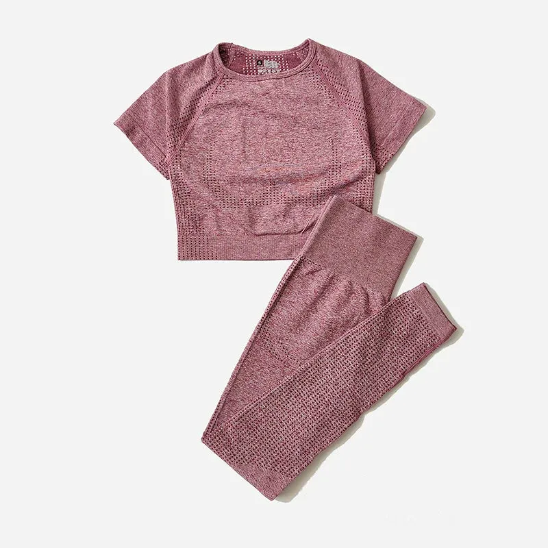 Seamless Women Yoga Set Workout Sportswear Gym Clothing Fitness