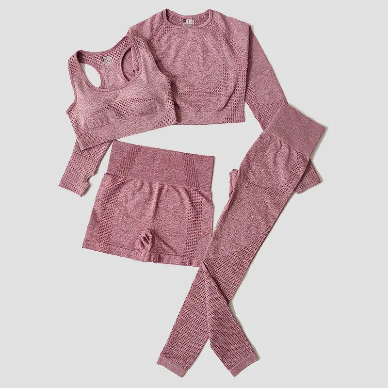 Seamless Women Yoga Set Workout Sportswear Gym Clothing Fitness