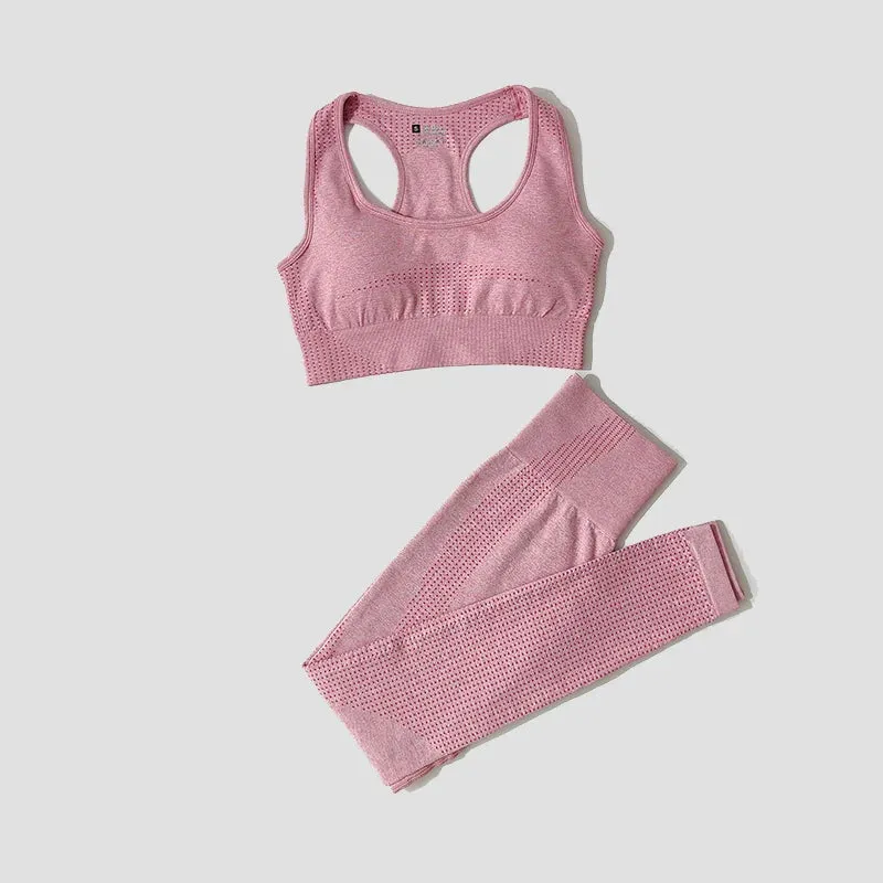Seamless Women Yoga Set Workout Sportswear Gym Clothing Fitness