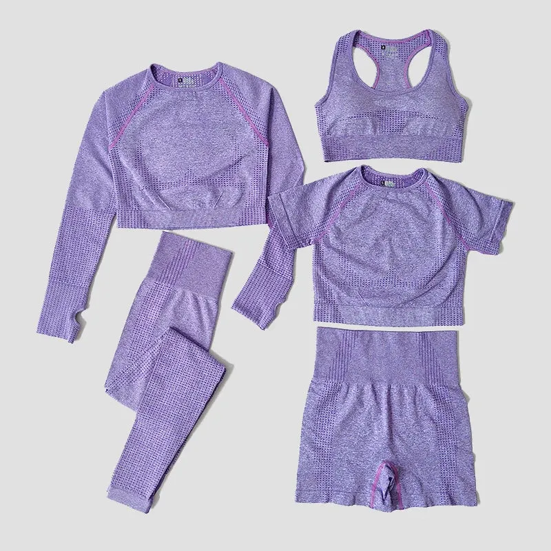 Seamless Women Yoga Set Workout Sportswear Gym Clothing Fitness