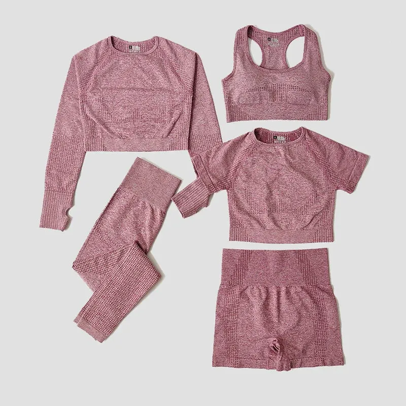Seamless Women Yoga Set Workout Sportswear Gym Clothing Fitness