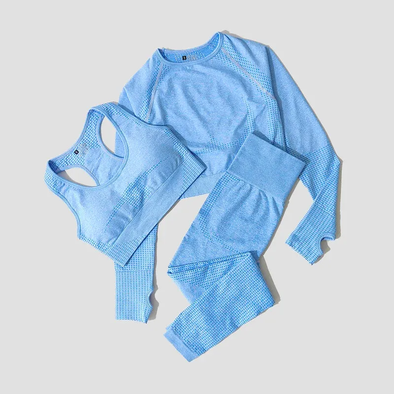 Seamless Women Yoga Set Workout Sportswear Gym Clothing Fitness