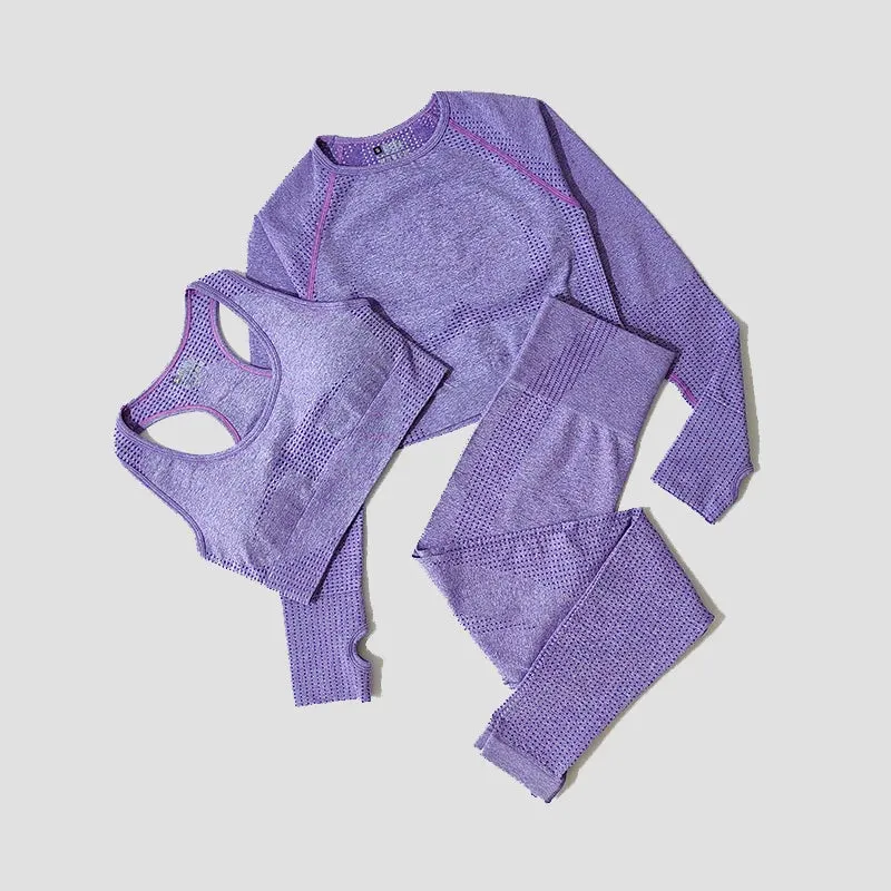 Seamless Women Yoga Set Workout Sportswear Gym Clothing Fitness