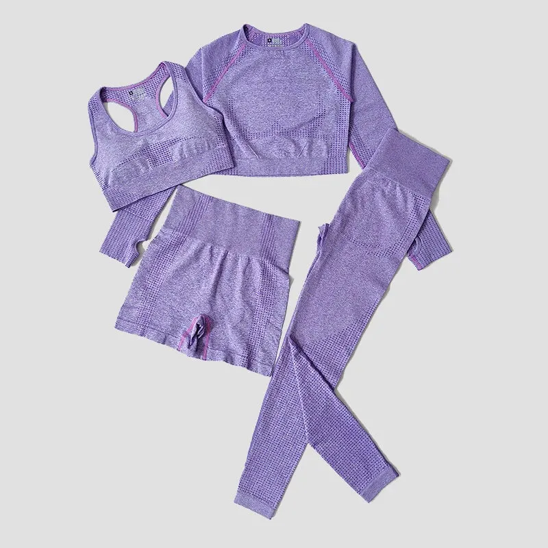 Seamless Women Yoga Set Workout Sportswear Gym Clothing Fitness