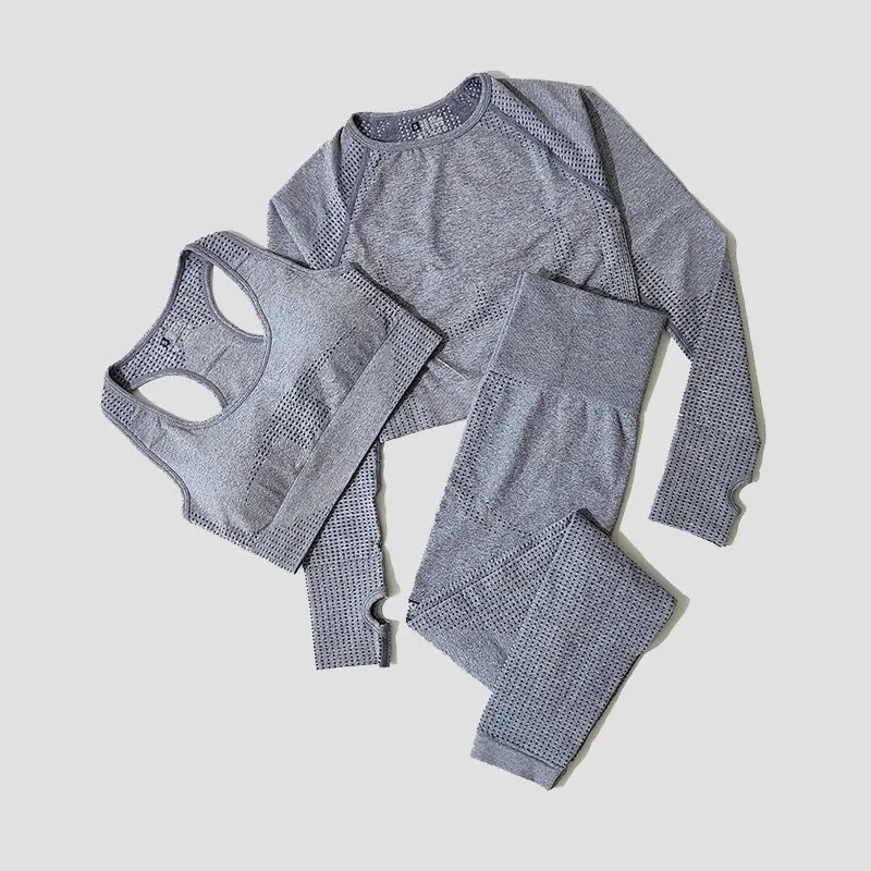 Seamless Women Yoga Set Workout Sportswear Gym Clothing Fitness