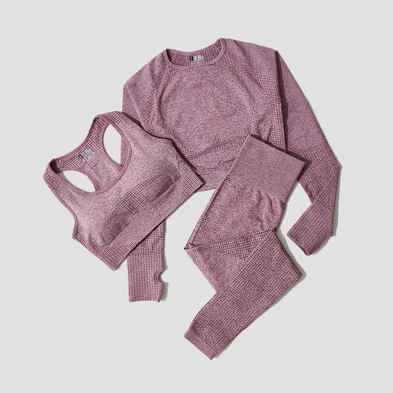 Seamless Women Yoga Set Workout Sportswear Gym Clothing Fitness