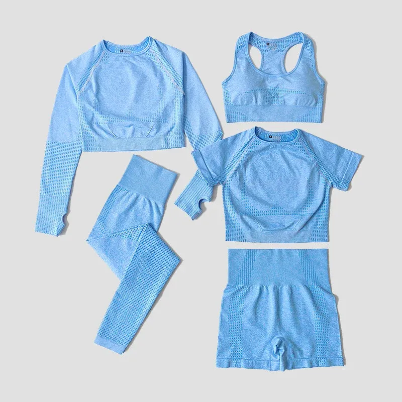 Seamless Women Yoga Set Workout Sportswear Gym Clothing Fitness