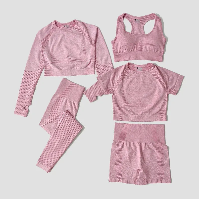 Seamless Women Yoga Set Workout Sportswear Gym Clothing Fitness