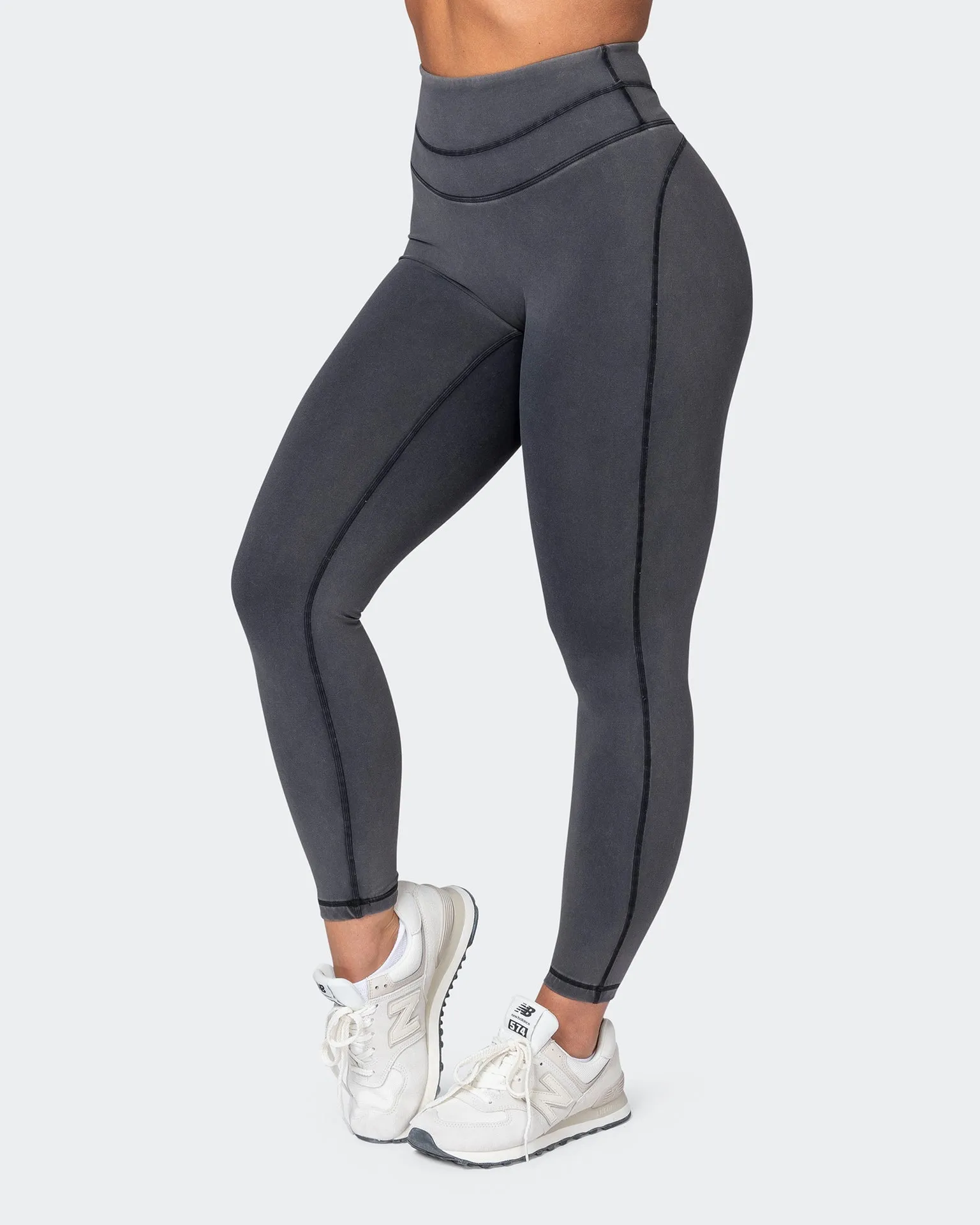 Second Skin Ankle Length Leggings - Washed Black