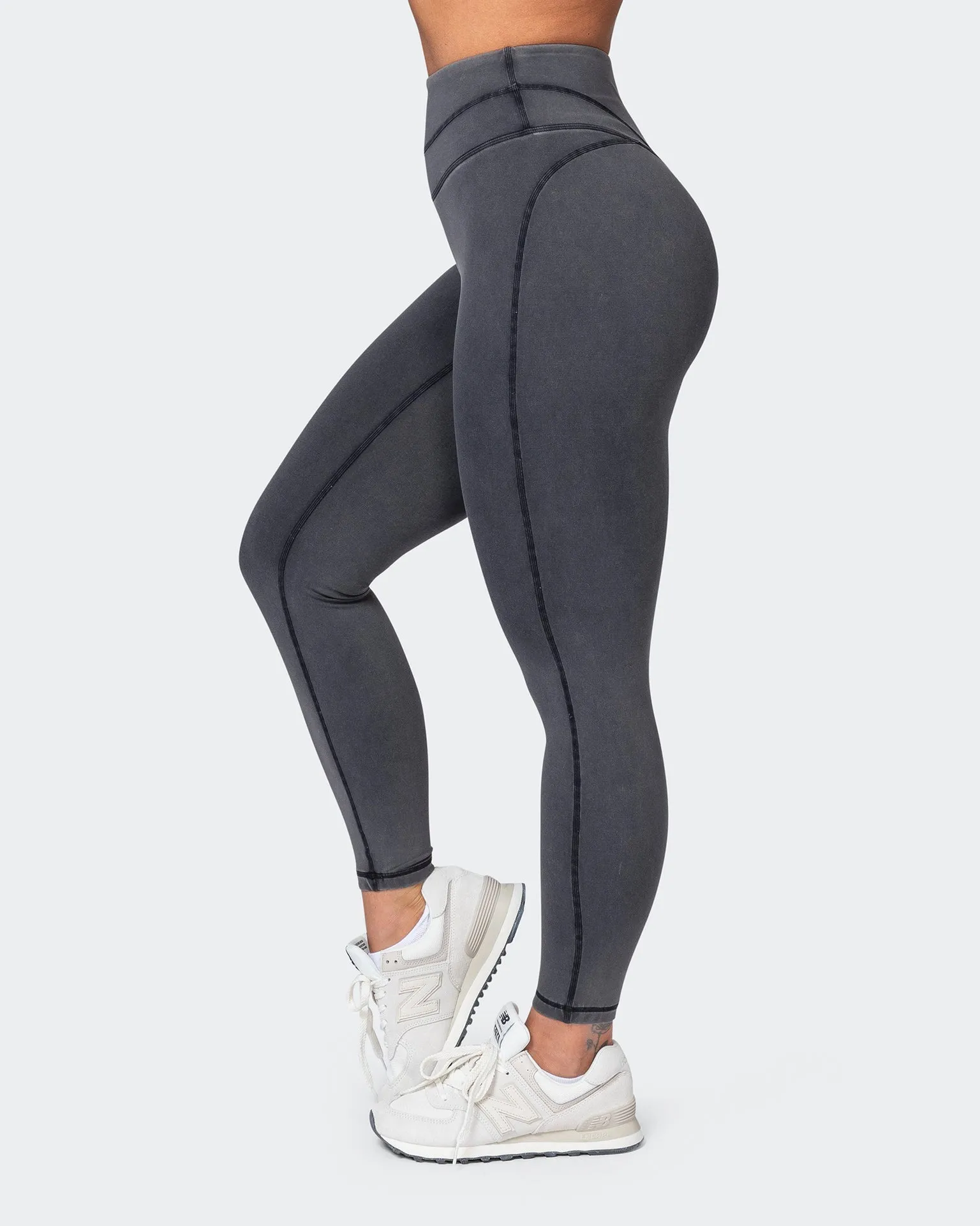 Second Skin Ankle Length Leggings - Washed Black