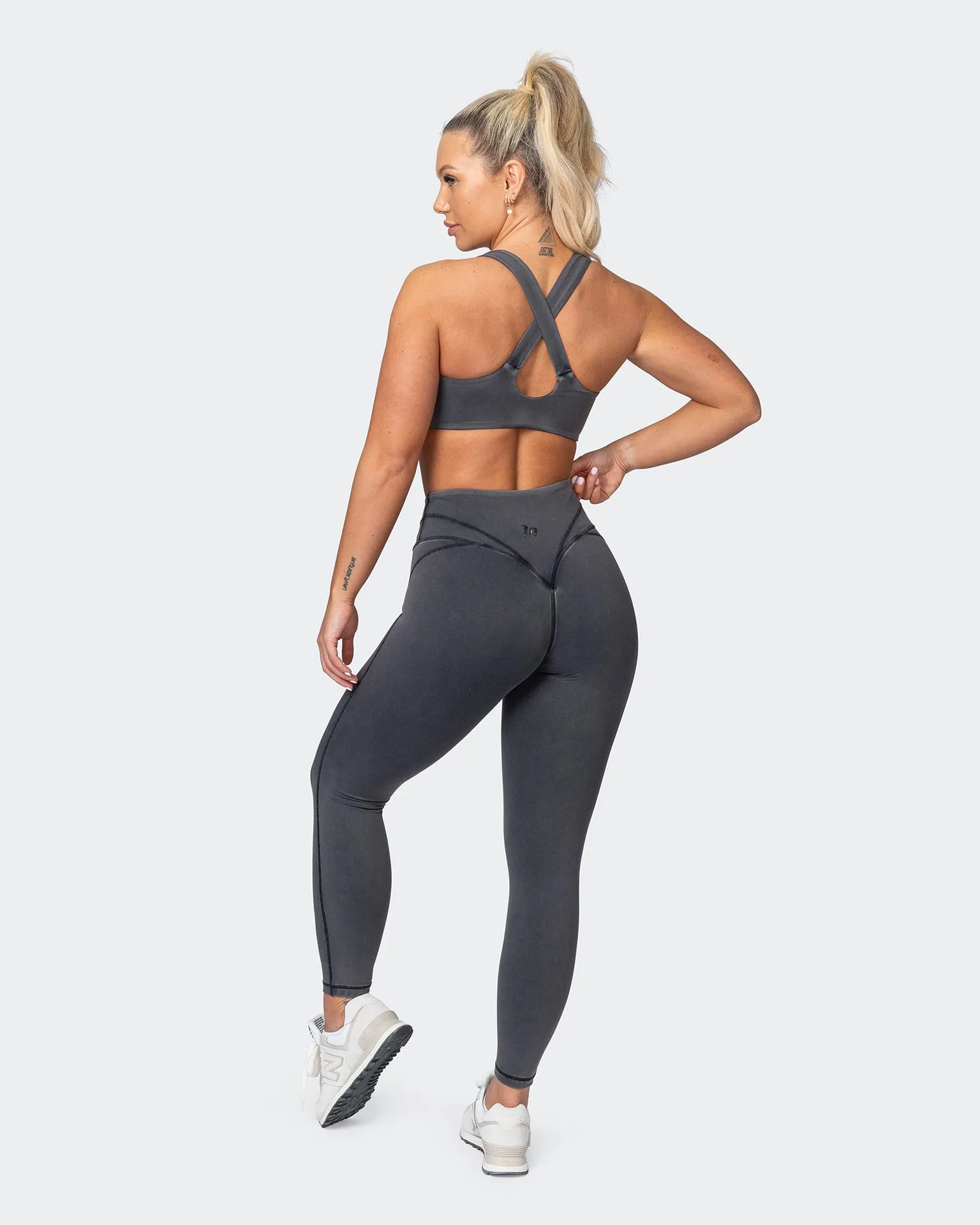 Second Skin Ankle Length Leggings - Washed Black