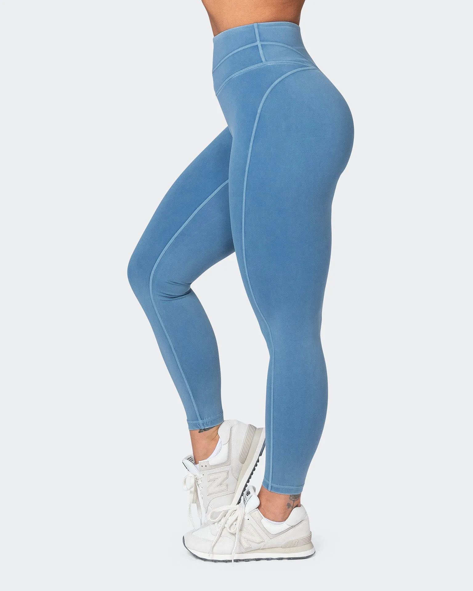 Second Skin Ankle Length Leggings - Washed High Tide