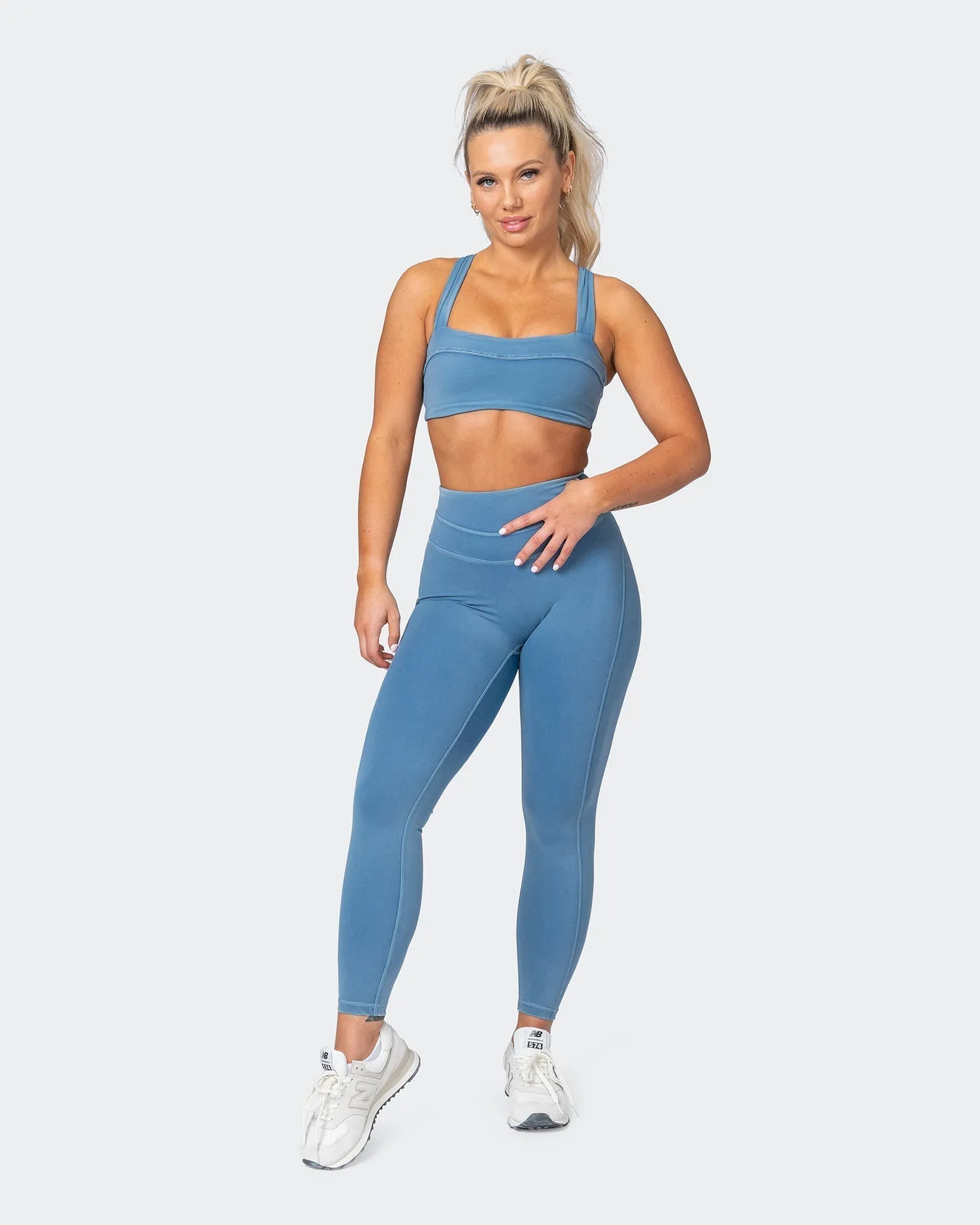 Second Skin Ankle Length Leggings - Washed High Tide