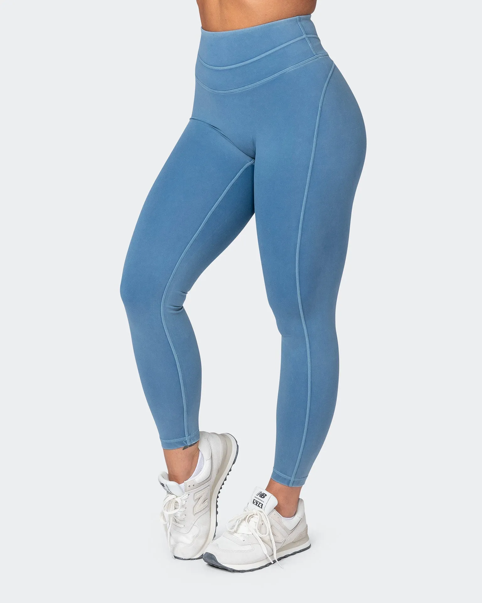Second Skin Ankle Length Leggings - Washed High Tide