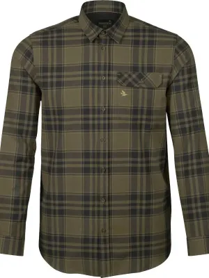 SEELAND Highseat Shirt - Mens 100% Cotton - Hunter Green Check