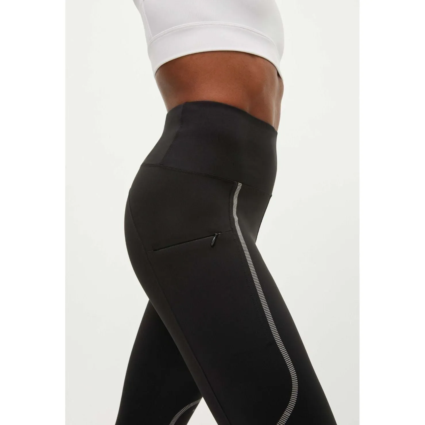 Shape Reflective Tights, Black