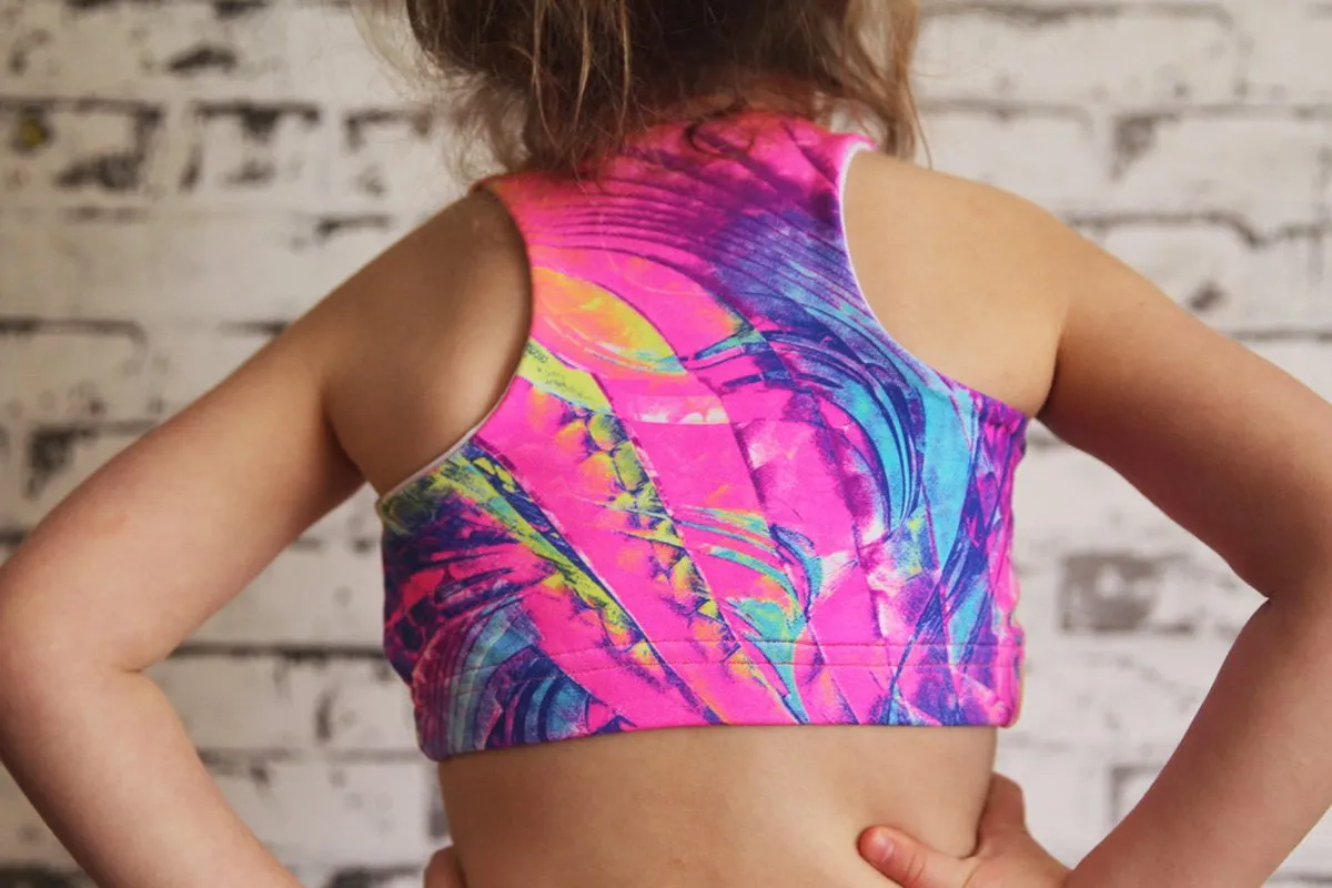 Sherbert Crop Top Sports Bra Youth Girls