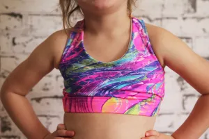 Sherbert Crop Top Sports Bra Youth Girls