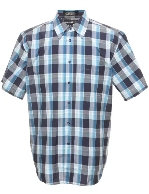 Short Sleeve Checked Shirt - XL