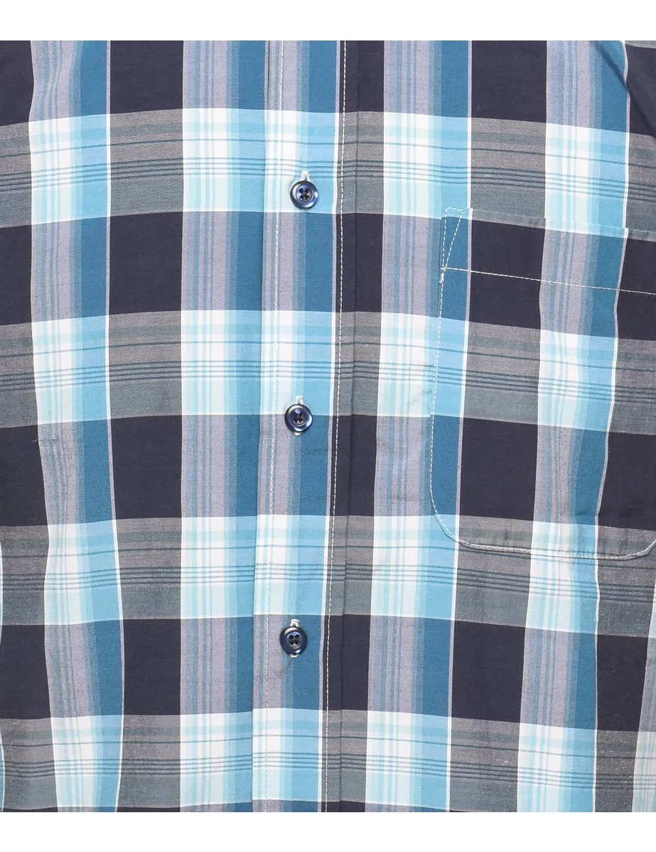 Short Sleeve Checked Shirt - XL