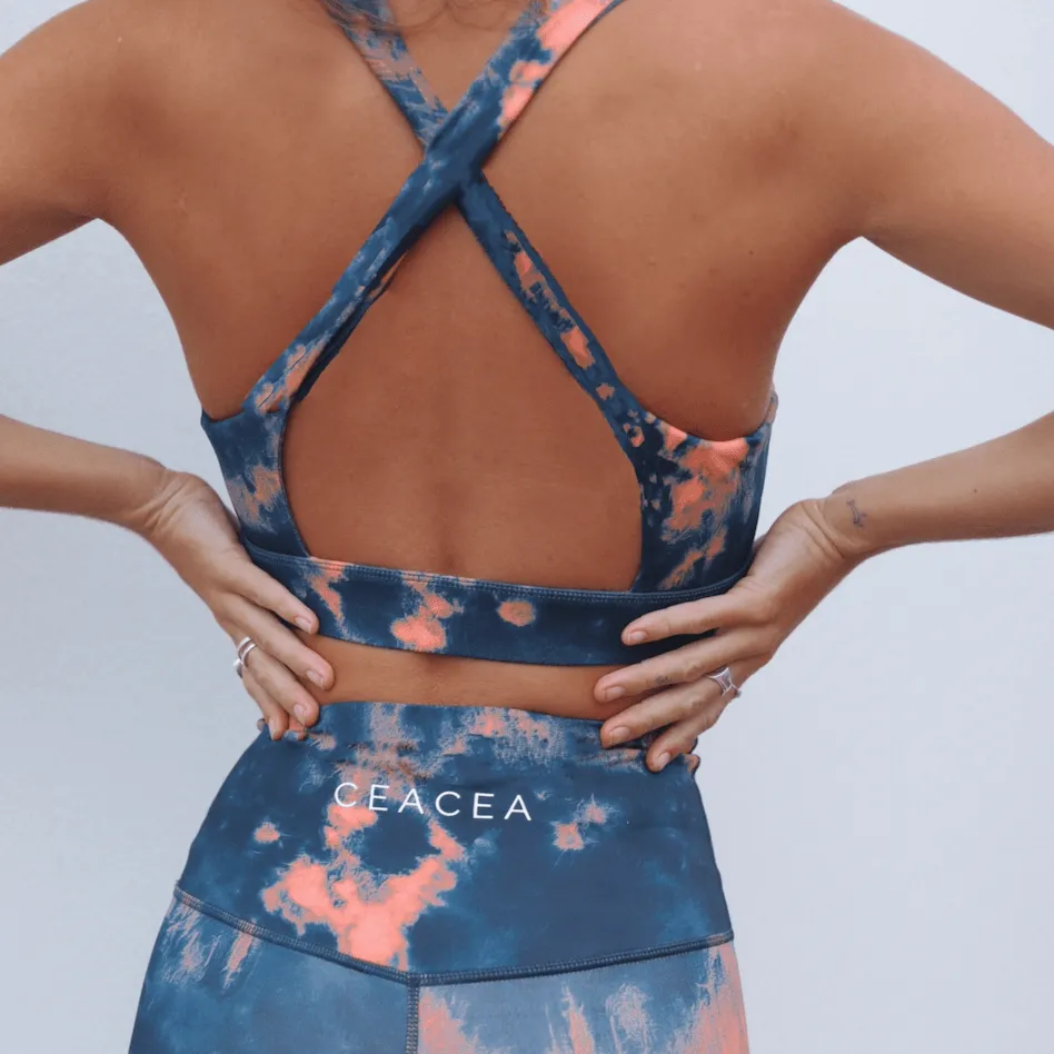 Siena Top - Navy Tie Dye