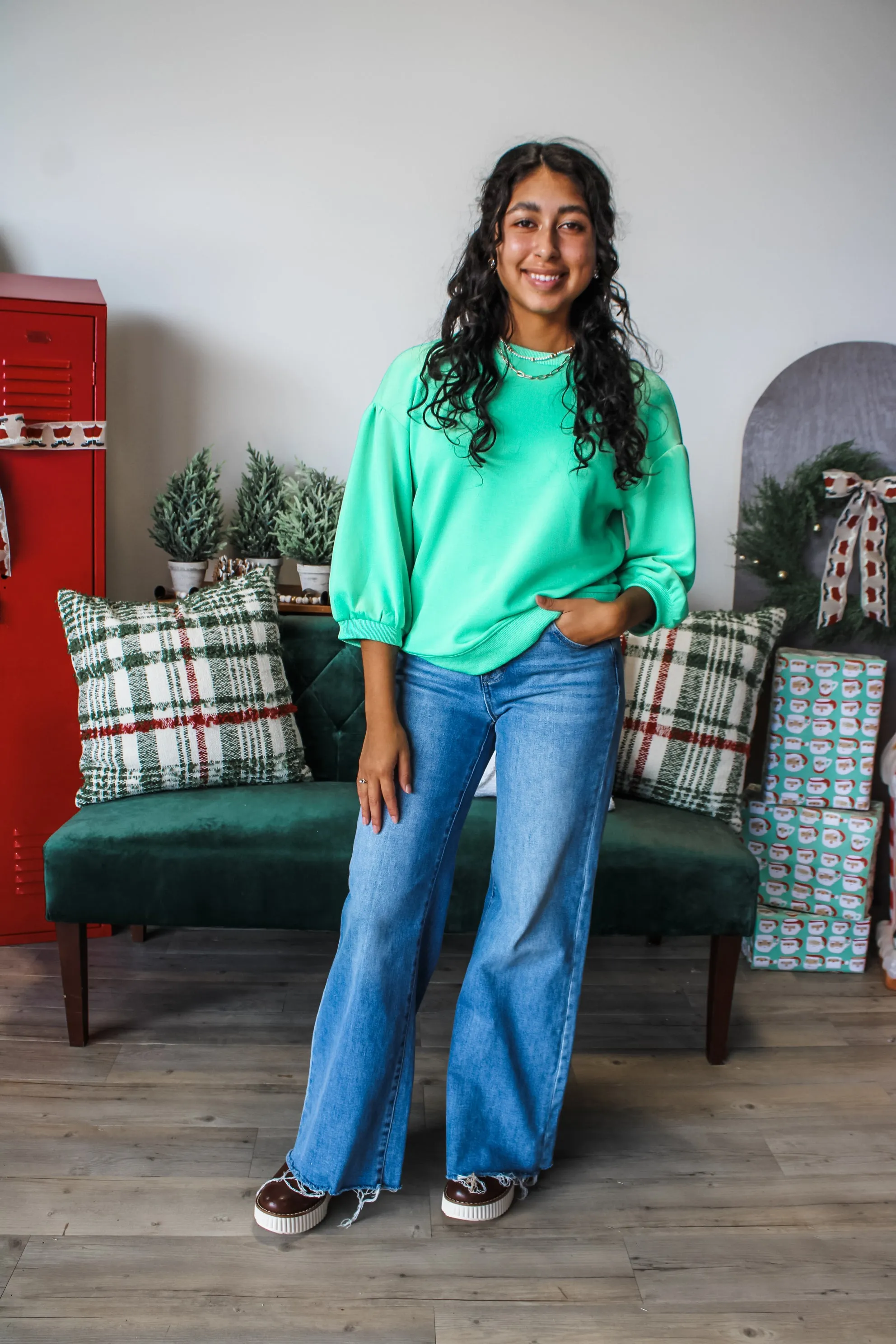 Sight To See Scuba Pullover • Bright Green