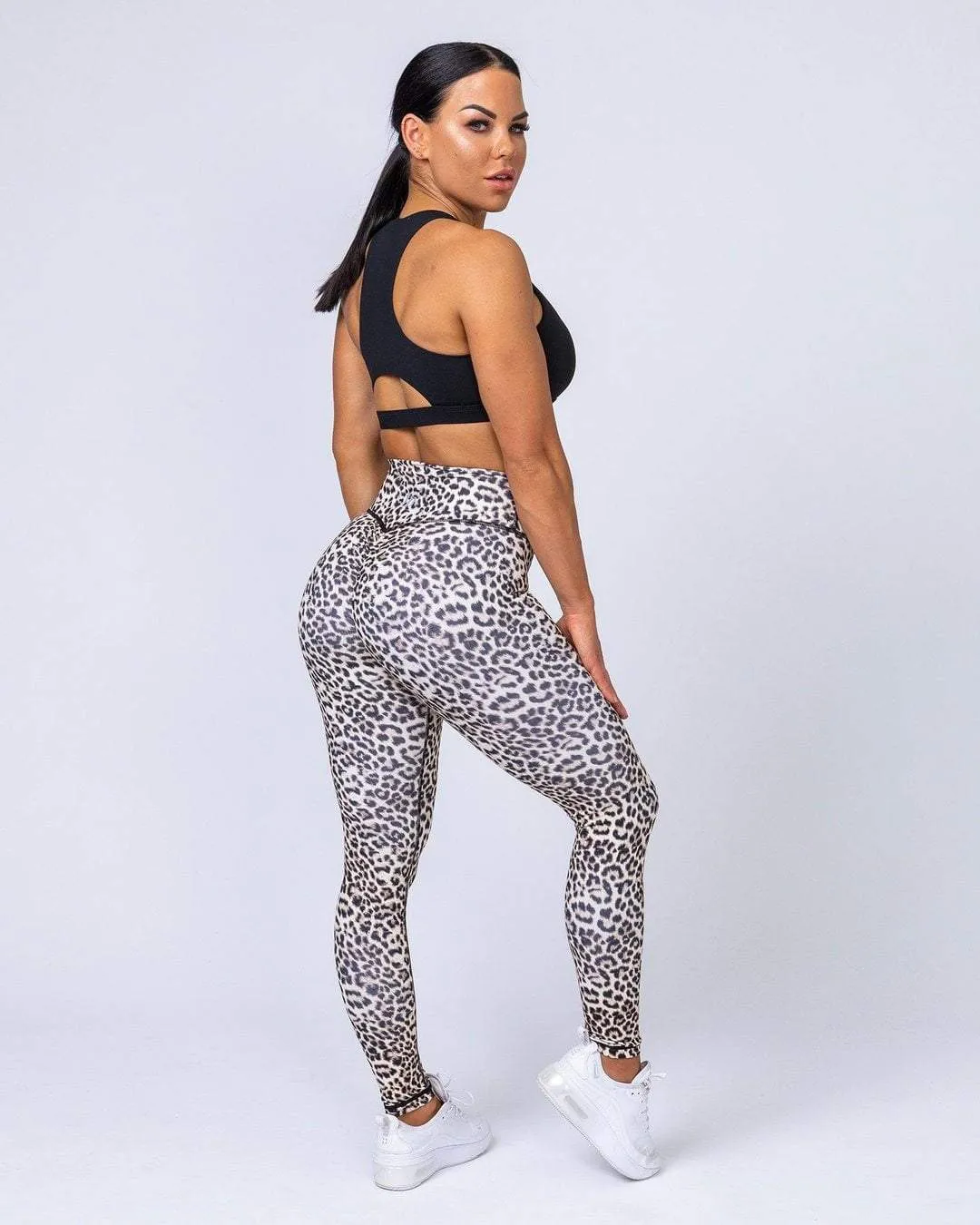 Signature Full Length Scrunch Leggings - Yellow Leopard