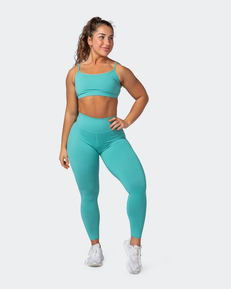Signature Scrunch Ankle Length Leggings Agate Green