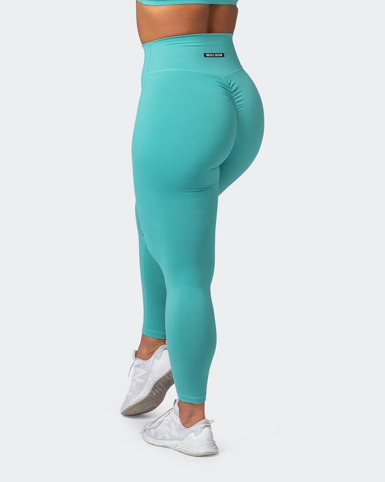 Signature Scrunch Ankle Length Leggings Agate Green