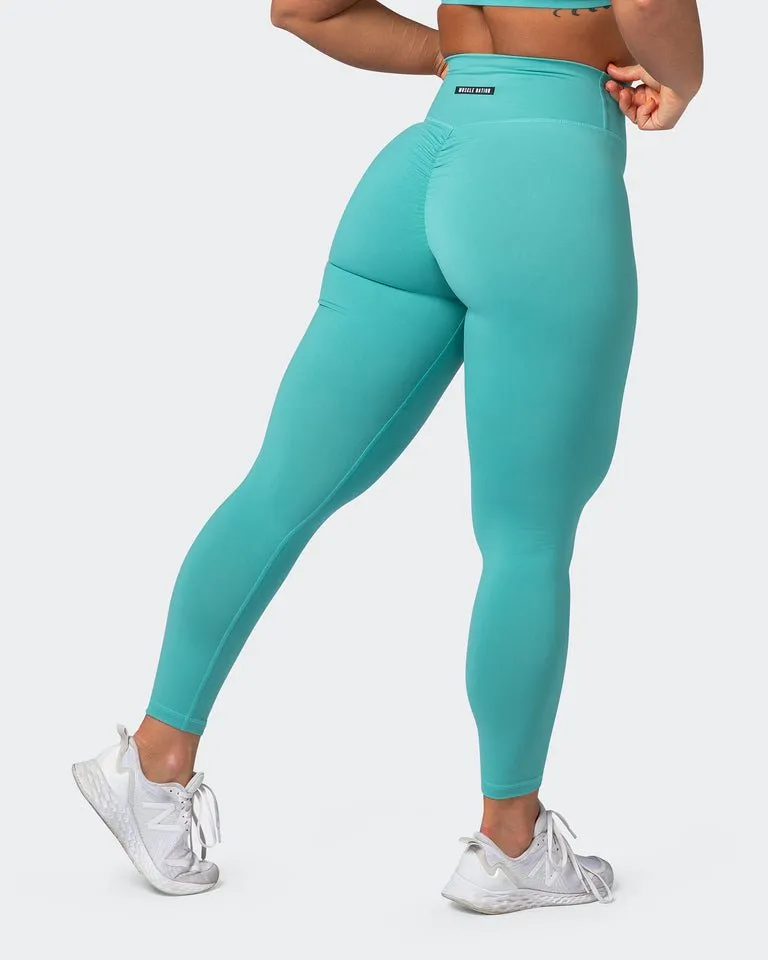 Signature Scrunch Ankle Length Leggings Agate Green