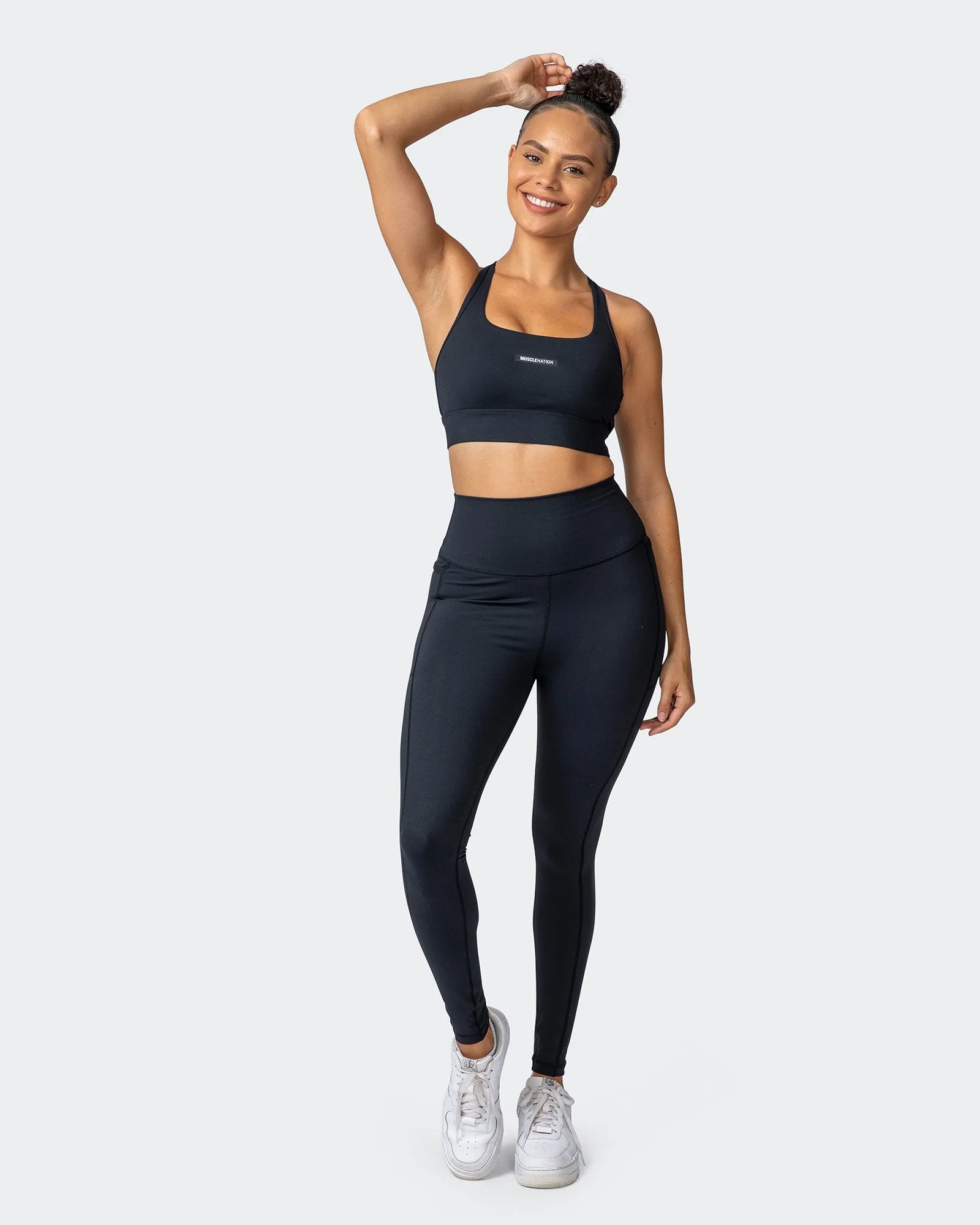 Signature Super High Pocket Full Length Leggings - Black