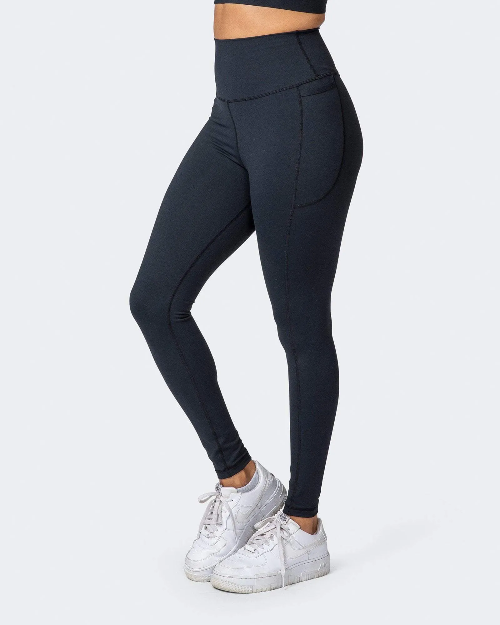 Signature Super High Pocket Full Length Leggings - Black