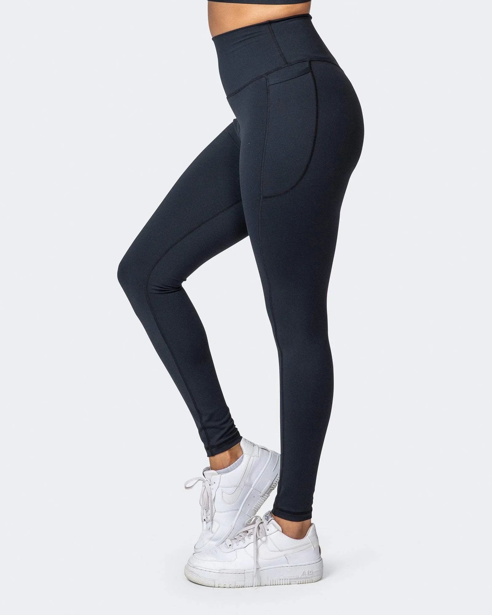 Signature Super High Pocket Full Length Leggings - Black