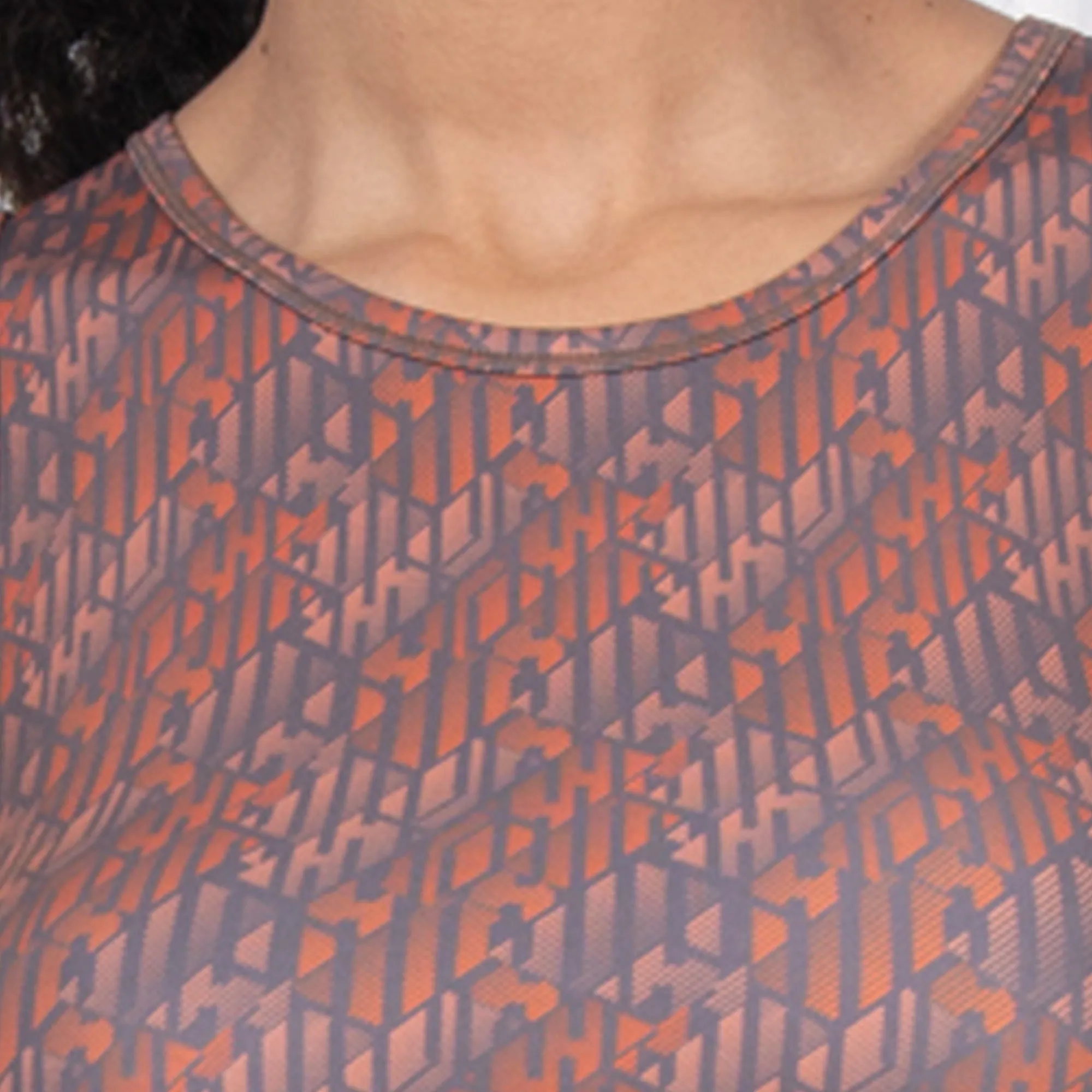 Sleeveless Activewear Printed Sports Crop Top