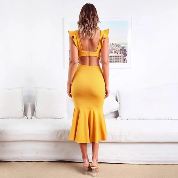 Sleeveless Fishtail Slim Dress