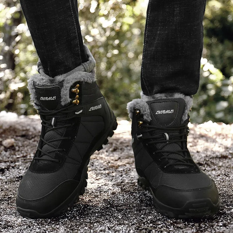 Snow boots and winter warm boots high quality waterproof men's shoes