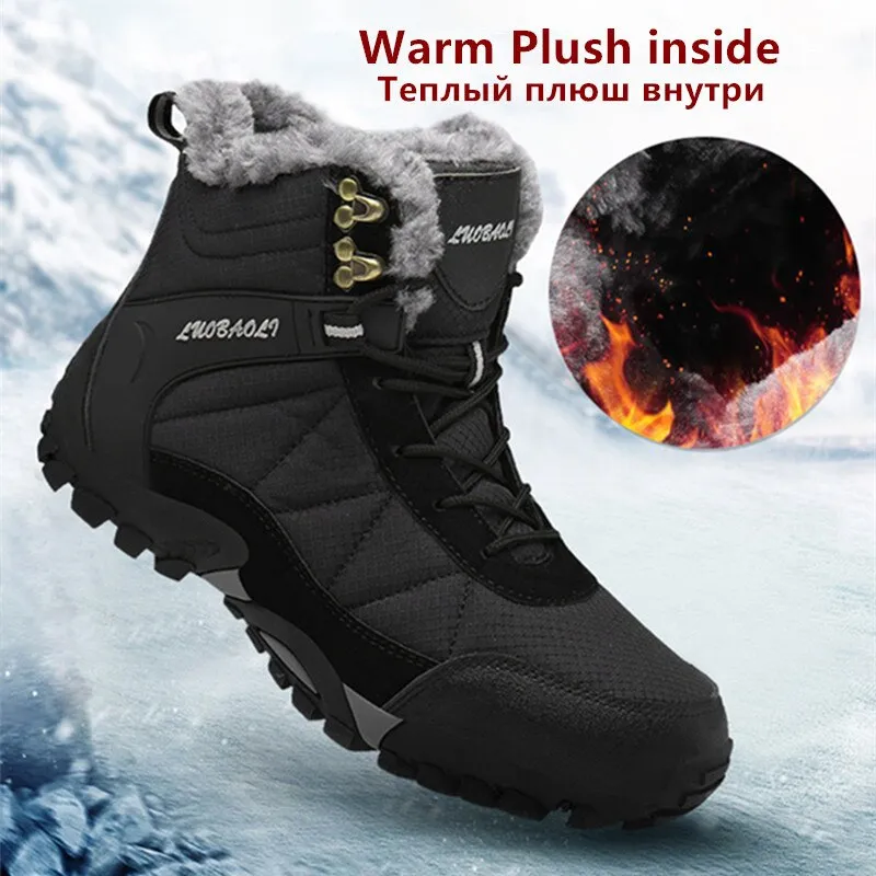 Snow boots and winter warm boots high quality waterproof men's shoes