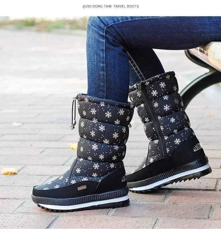 Snow Boots Women Waterproof Mid-Calf